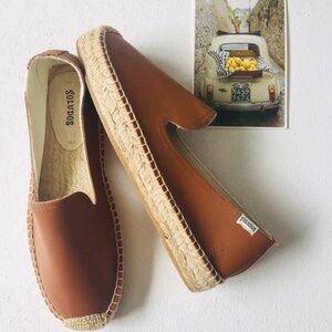 Soludos x Madewell Pebbled Leather Seville Smoking Slipper Espadrille Loafer